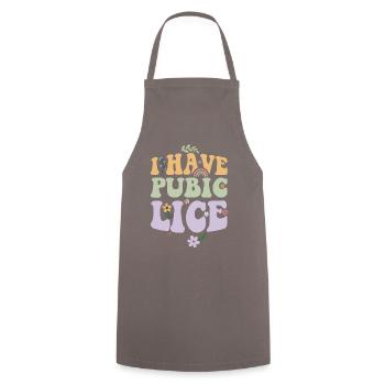 Rainbow Ironic pubic lice humor clothing - Cooking Apron - grey - Front - AI Model Male 185 dark (185cm)
