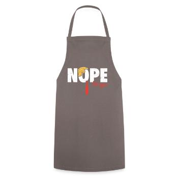 Funny  Nope Not Again Satire Apparel - Cooking Apron - grey - Front - AI Model Male 185 dark (185cm)