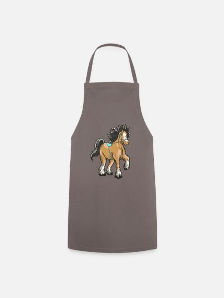Cavalier D’équitation Cavalier Enfant Poney - Tablier de cuisine - gris