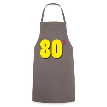 80s BIG - Kochschürze - Grau - Vorne - AI Model Male 185 dark (185cm)