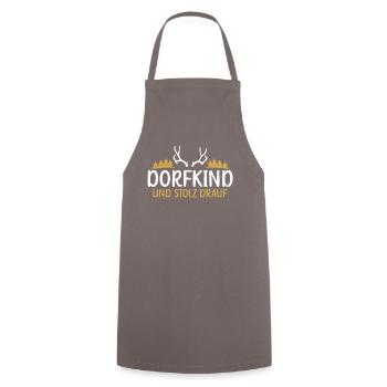 Proud Village Child Country Life Design - Cooking Apron - grey - Front - AI Model Male 185 dark (185cm)