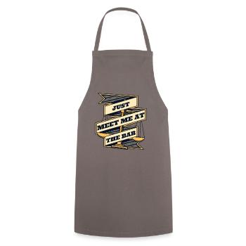 Just Meet Me At The Bar Law School University Law - Cooking Apron - grey - Front - AI Model Male 185 dark (185cm)