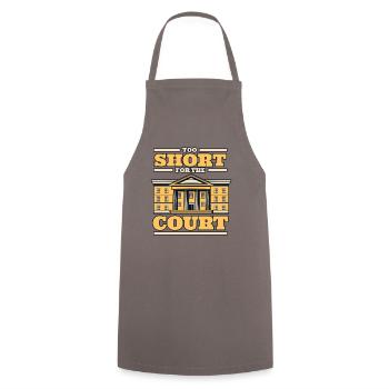 Too Short For The Court University Legal Studies - Cooking Apron - grey - Front - AI Model Male 185 dark (185cm)