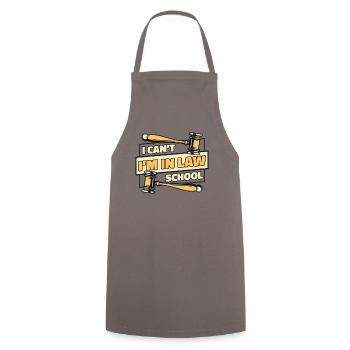 I Can't I'm In Law School Law School University - Cooking Apron - grey - Front - AI Model Male 185 dark (185cm)