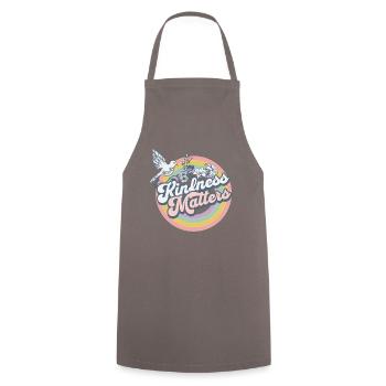 Hippie t-shirt "Kindness Matters Teacher" - Cooking Apron - grey - Front - AI Model Male 185 dark (185cm)