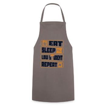 Eat Sleep Law Student Repeat Law School Students - Cooking Apron - grey - Front - AI Model Male 185 dark (185cm)