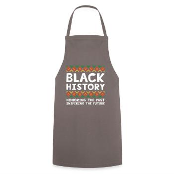 Black History Month Honouring & Inspiring Tee - Cooking Apron - grey - Front - AI Model Male 185 dark (185cm)