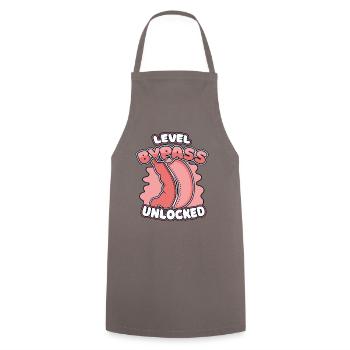 Level Bypass Unlocked Bariatric Gastric Surgeon - Cooking Apron - grey - Front - AI Model Male 185 dark (185cm)