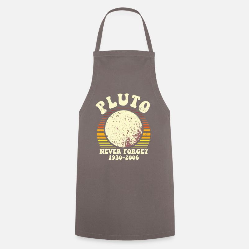Pluto Never Forget Astronomy Tee - Kochschürze - Grau