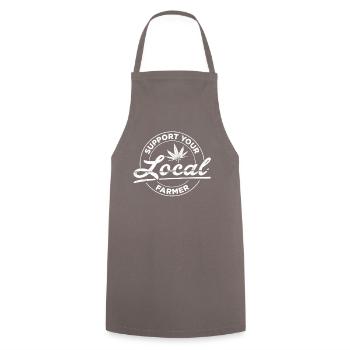 Local cannabis farmer support t-shirt - Cooking Apron - grey - Front - AI Model Male 185 dark (185cm)