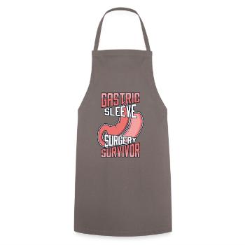 Chirurgie de la sleeve gastrique Survivant Bariatrique Gastrique - Tablier de cuisine - gris - Devant - AI Model Male 185 dark (185cm)