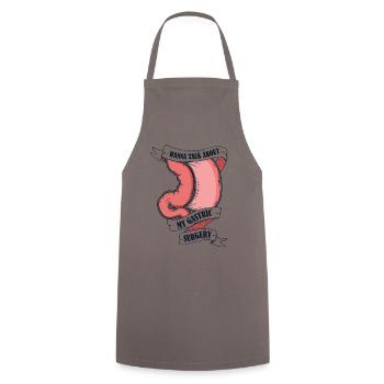 Je veux parler de ma chirurgie gastrique Gastrique - Tablier de cuisine - gris - Devant - AI Model Male 185 dark (185cm)
