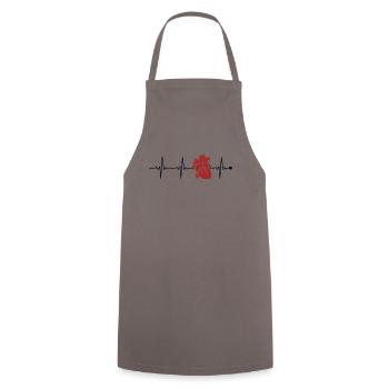 Heart Surgery Heartbeat Catheter Survivor Open - Cooking Apron - grey - Front - AI Model Male 185 dark (185cm)