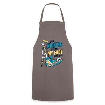 J’avais botté le cul os cassé os cassé os du doigt - Tablier de cuisine - gris - Devant - AI Model Male 185 dark (185cm)