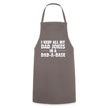 Dad Jokes Database Retro-t-shirt - Kochschürze - Grau - Vorne - AI Model Male 185 dark (185cm)
