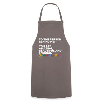 „you Are Amazing Back Print T-shirt“ - Kochschürze - Grau - Vorne - AI Model Male 185 dark (185cm)