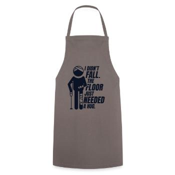 The Floor Just Needed A Hug Broken Arm Leg Bone - Cooking Apron - grey - Front - AI Model Male 185 dark (185cm)