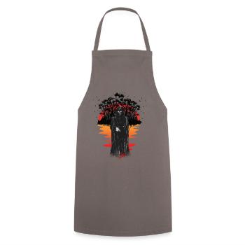 Mort Monstre Horreur Fantaisie Halloween Démon - Tablier de cuisine - gris - Devant - AI Model Male 185 dark (185cm)