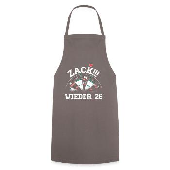 Dart Player Humor Zack 26 Tee - Tablier de cuisine - gris - Devant - AI Model Male 185 dark (185cm)