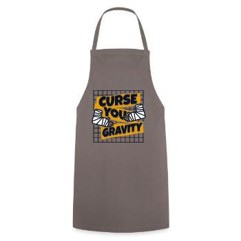 Maudit Toi Gravité Os cassé Os du doigt cassé - Tablier de cuisine - gris - Devant - AI Model Male 185 dark (185cm)