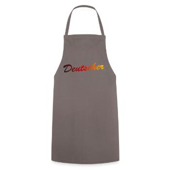 German - Cooking Apron - grey - Front - AI Model Male 185 dark (185cm)