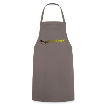 Vogtländerin - Kochschürze - Grau - Vorne - AI Model Male 185 dark (185cm)