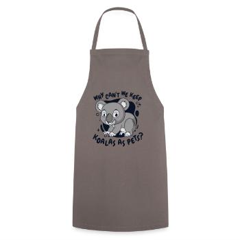Why Can't We Keep Koalabear Phascolarctos - Cooking Apron - grey - Front - AI Model Male 185 dark (185cm)