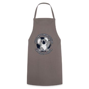 This Is My Human Costume I'm Really A Koala - Cooking Apron - grey - Front - AI Model Male 185 dark (185cm)