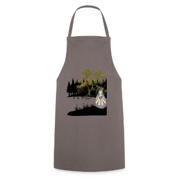 Mädchen sinnlich Natur Wasser Geist Fabel Fantasy - Kochschürze - Grau - Vorne - AI Model Male 185 dark (185cm)