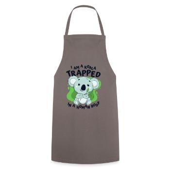 Je suis un koala piégé dans un corps humain Koalabear - Tablier de cuisine - gris - Devant - AI Model Male 185 dark (185cm)
