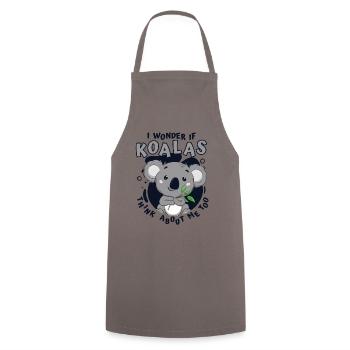 Pense à moi aussi Koalabear Amoureux de l’eucalyptus - Tablier de cuisine - gris - Devant - AI Model Male 185 dark (185cm)
