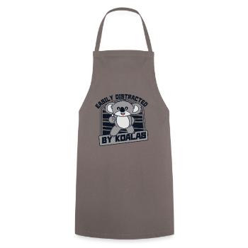 Easily Distracted By Koalas Koalabear Eucalyptus - Cooking Apron - grey - Front - AI Model Male 185 dark (185cm)