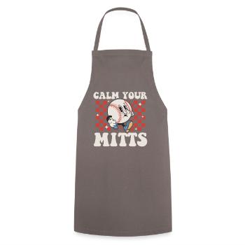 Calm Your Mitts Baseball-t-shirt - Kochschürze - Grau - Vorne - AI Model Male 185 dark (185cm)