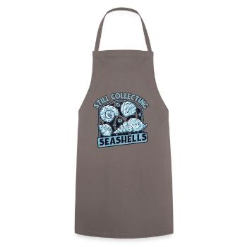Still Collecting Seashells Shell Hunter Seashell - Cooking Apron - grey - Front - AI Model Male 185 dark (185cm)