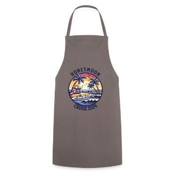 T-shirt « Croisière Lune de Miel Pour Couples 2024 » - Tablier de cuisine - gris - Devant - AI Model Male 185 dark (185cm)
