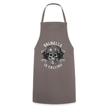 Valhalla Ruf Wikinger Krieger Shirt - Kochschürze - Grau - Vorne - AI Model Male 185 dark (185cm)