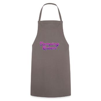 T-shirt d’aventure en plein air Camping Queen - Tablier de cuisine - gris - Devant - AI Model Male 185 dark (185cm)