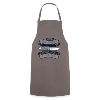 I Need To Safe Money Butcher Knife Lover Knife - Cooking Apron - grey - Front - AI Model Male 185 dark (185cm)