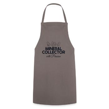 Collectionneur de minéraux avec Passion Géologue Minéral - Tablier de cuisine - gris - Devant - AI Model Male 185 dark (185cm)
