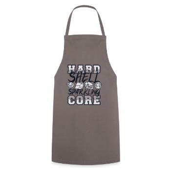 Hard Shell Sparkling Core Geologist Mineral - Cooking Apron - grey - Front - AI Model Male 185 dark (185cm)