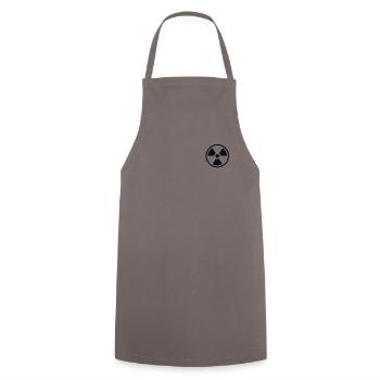 Kernkraft Logo Emblem Energie Uran Kernkraft - Kochschürze - Grau - Vorne - AI Model Male 185 dark (185cm)