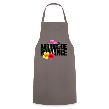 Author of Romance Flowers - Cooking Apron - grey - Front - AI Model Male 185 dark (185cm)