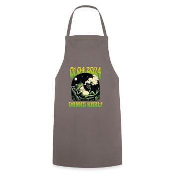 Cannabis Legalization Thank You Karl Tee - Cooking Apron - grey - Front - AI Model Male 185 dark (185cm)