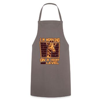 Je travaille sur un giraffidé africain de haut niveau - Tablier de cuisine - gris - Devant - AI Model Male 185 dark (185cm)