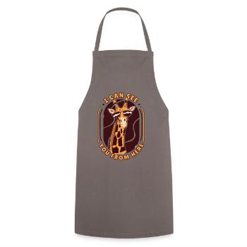 I Can See You From Here Nubian African Giraffidae - Cooking Apron - grey - Front - AI Model Male 185 dark (185cm)