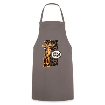 High There African Giraffidae Nubian Giraffe - Cooking Apron - grey - Front - AI Model Male 185 dark (185cm)