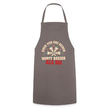 Funny Darter Duo Motif Tee - Cooking Apron - grey - Front - AI Model Male 185 dark (185cm)