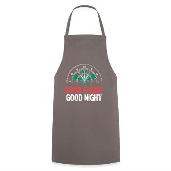 Darts Good Flight Night Motif Tee - Cooking Apron - grey - Front - AI Model Male 185 dark (185cm)