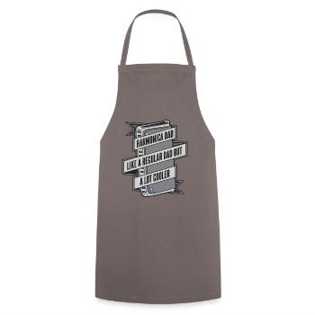 Harmonica Dad Like A Regular Dad But Cooler - Cooking Apron - grey - Front - AI Model Male 185 dark (185cm)