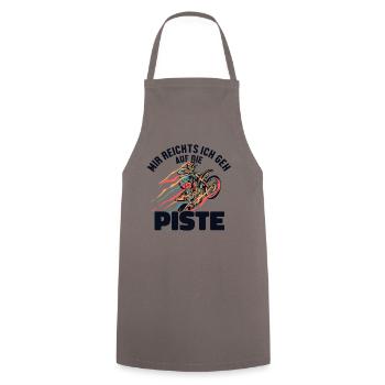 Mir reichts ich geh auf die Piste Supermoto - Cooking Apron - grey - Front - AI Model Male 185 dark (185cm)